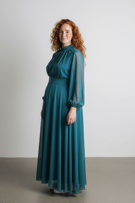 Collezione unica Curvy abito Luna petrolio