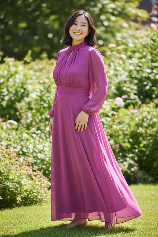 Collezione unica Curvy abito Luna Magenta
