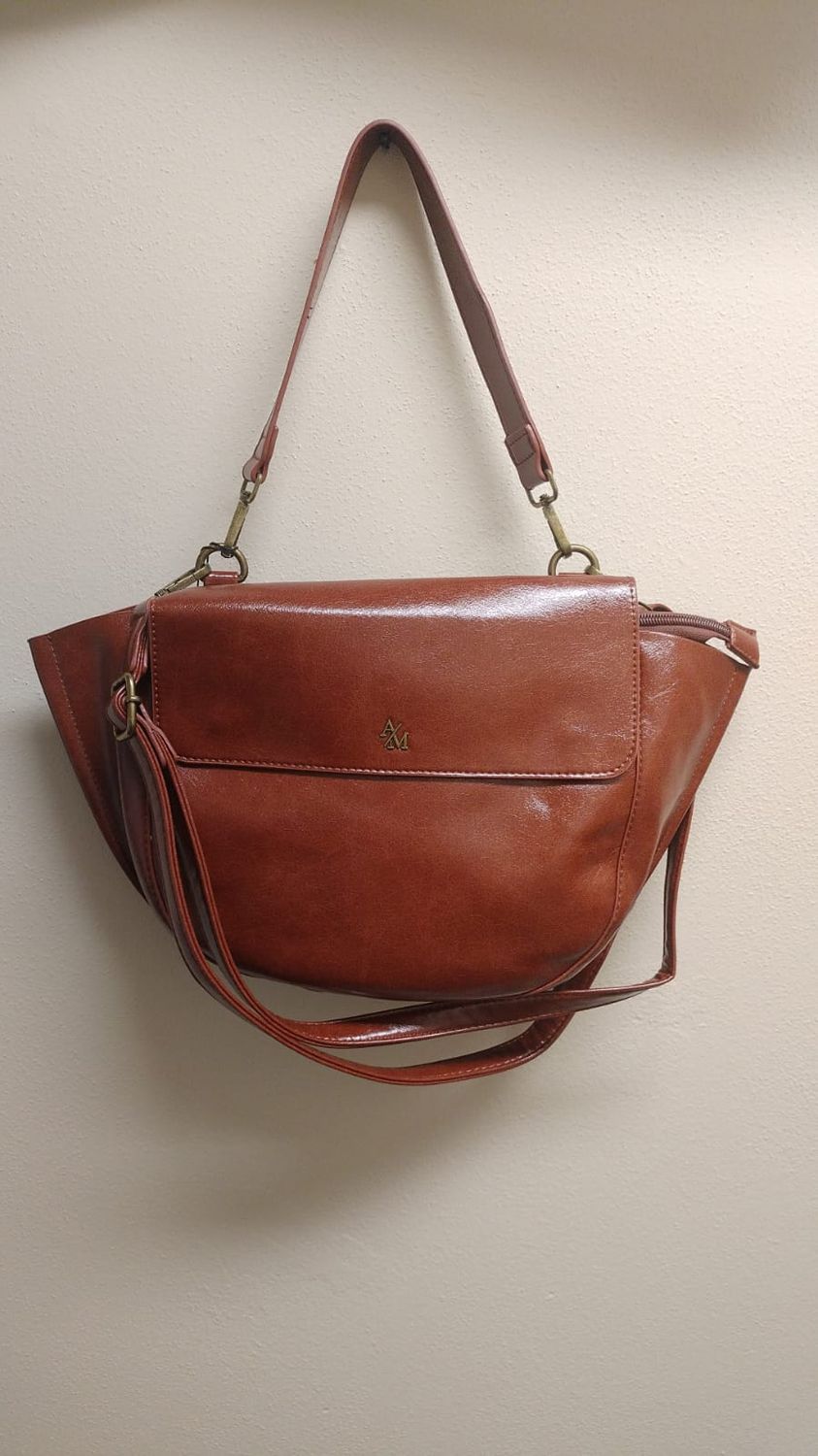 Borsa a spalla cammello