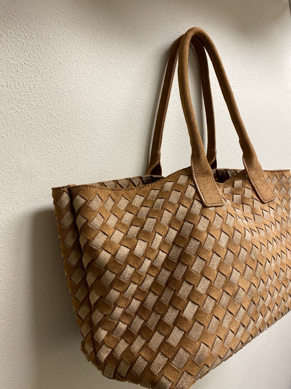 Borsa a spalla cammello