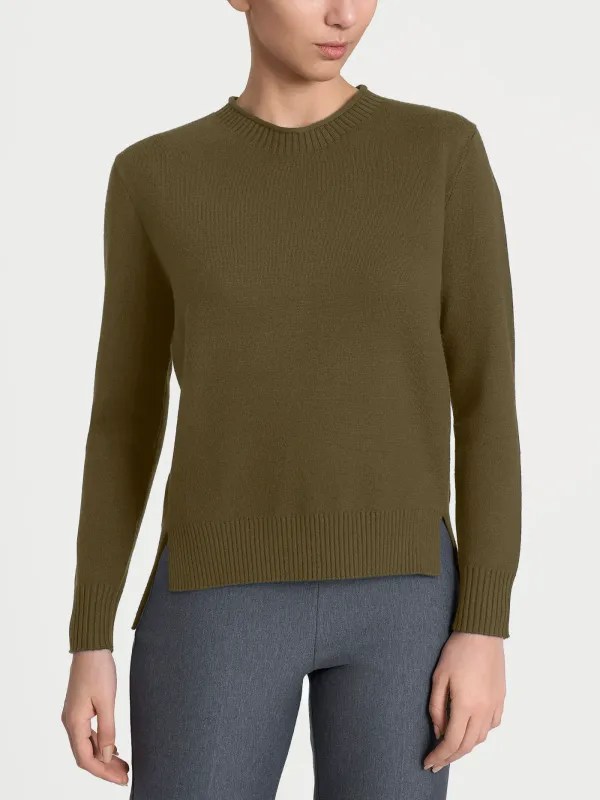 Ragno maglia girocollo verde oliva