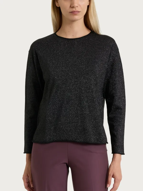 Ragno maglia lurex nera