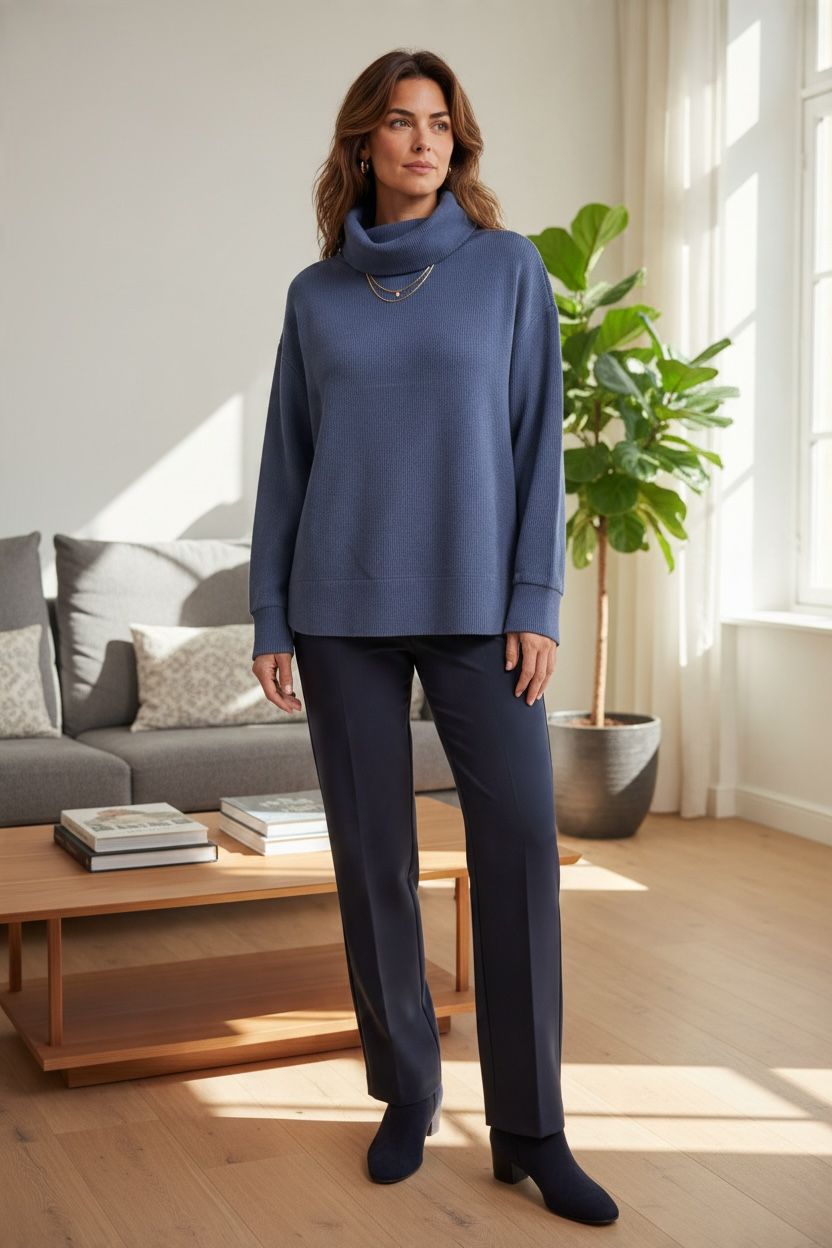 Ragno maglia velluto a coste blu