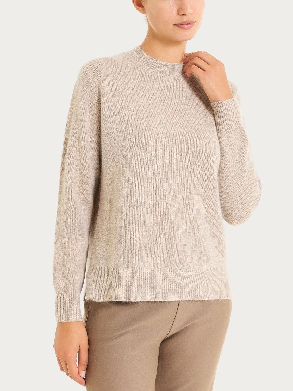 Ragno maglia girocollo zenzero melange