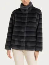 Ragno giacca eco pelliccia grigio