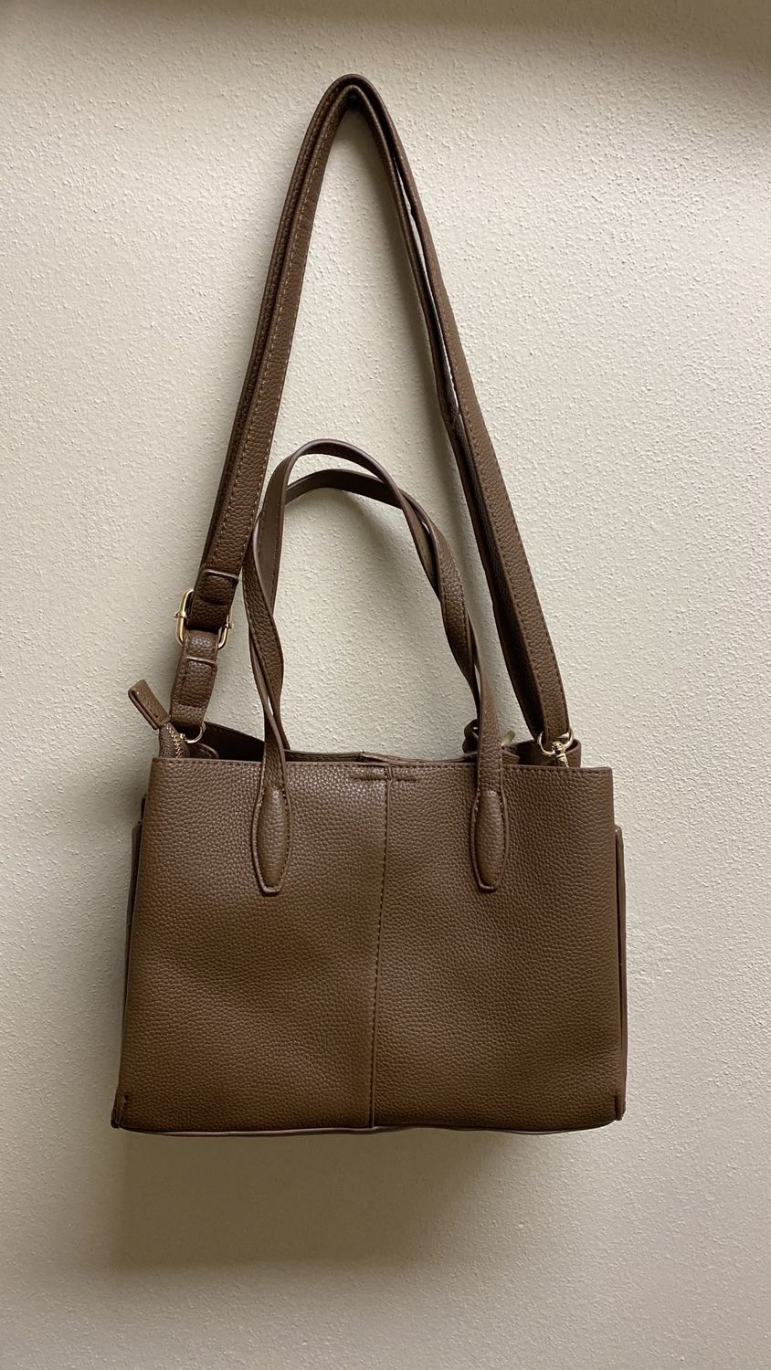 Borsa doppio manico taupe