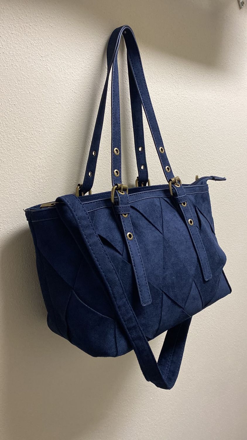 Borsa doppio manico blu