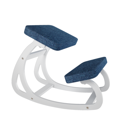 Коленный балансируемый стул Конёк Горбунёк "Белый -Джинс "