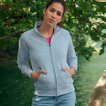 FELPA FRUIT OF THE LOOM RAGLAN ZIP INTERA PREMIUM FELPATA FELPA FRUIT OF THE LOOM RAGLAN ZIP INTERA PREMIUM FELPATA