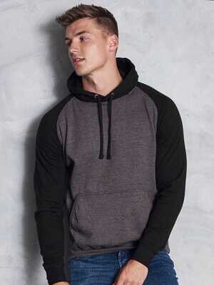 FELPA JUST HOODS CAPPUCCIO BICOLORE INVERNALE FELPA JUST HOODS CAPPUCCIO BICOLORE INVERNALE