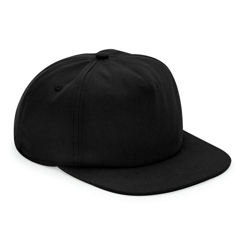 Organic Cotton Unstructured 5 Panel Cap, Color: black, Size: UNICA