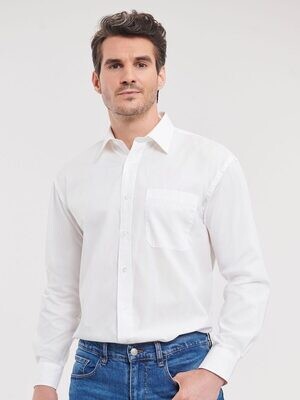 Men's Long Sleeve Pure Cotton Poplin Shirt