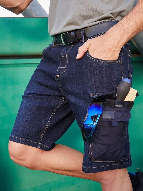 Workwear Stretch Bermuda-Jeans