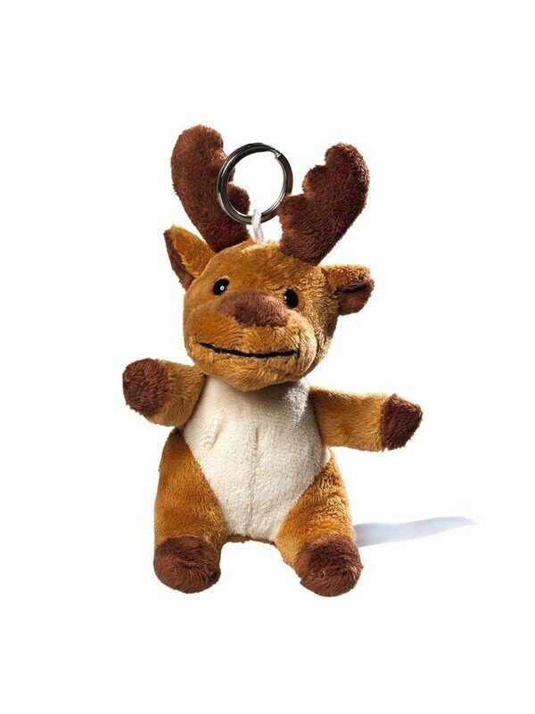 plush moose with keychain