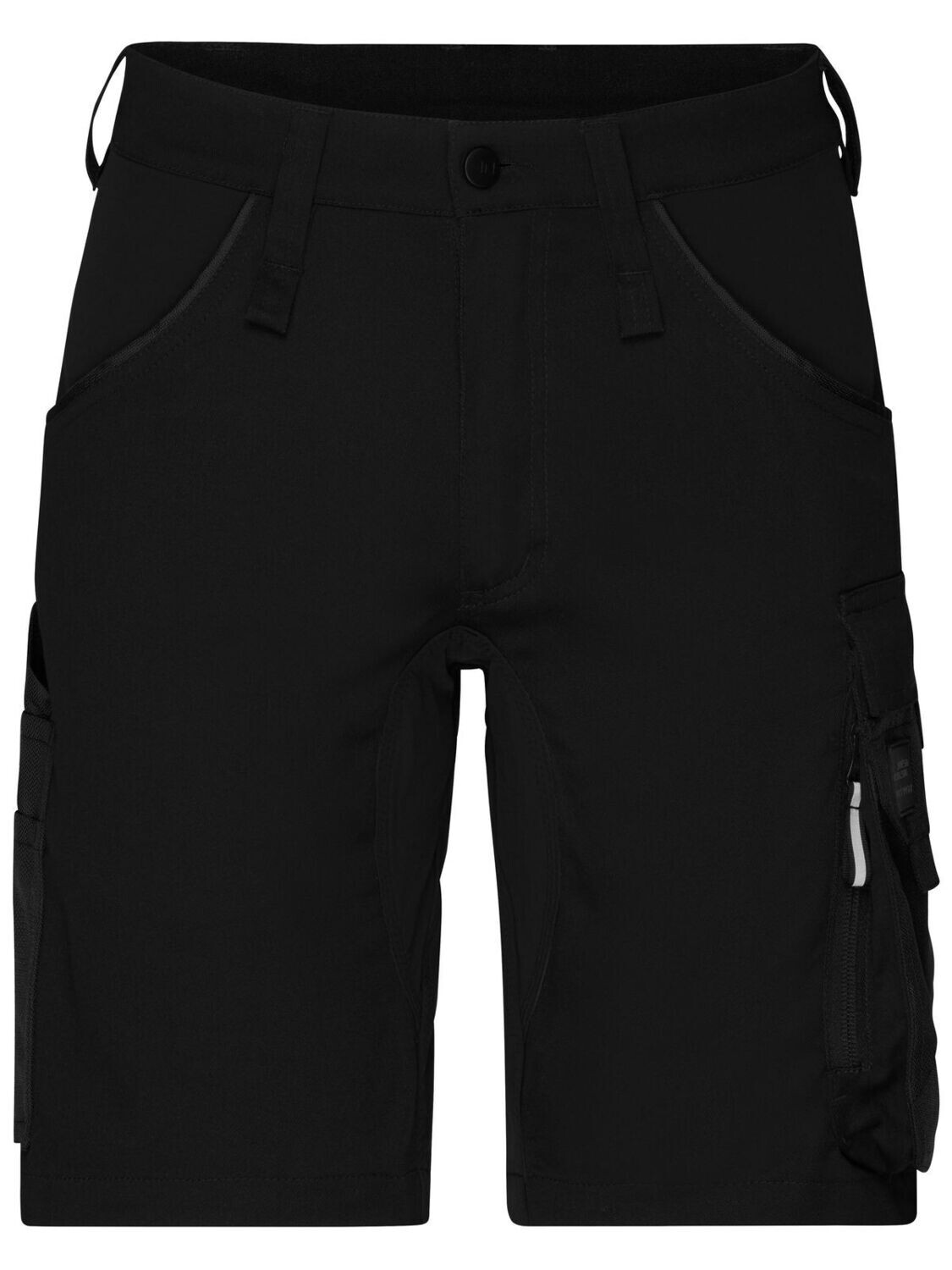 Workwear Stretch Bermuda-Slim Line, Color: black/black, Size: 50