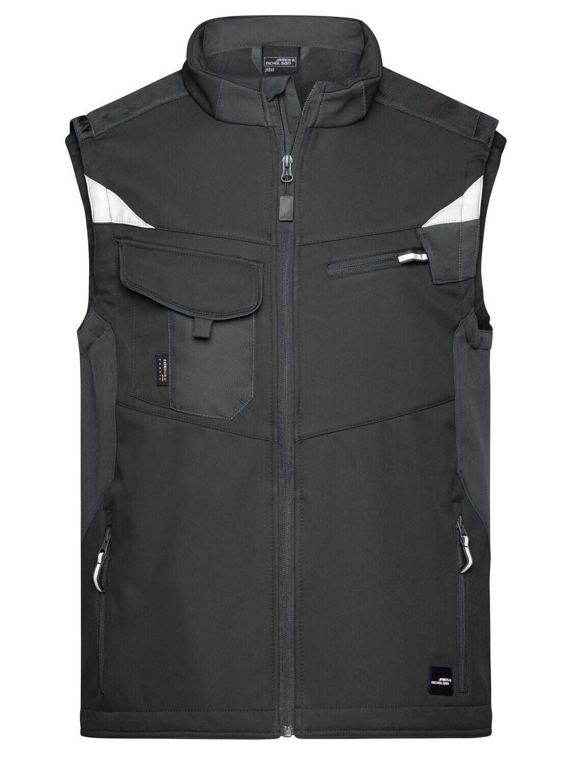 Workwear Softshell Vest - Strong, Color: black/black, Size: XS