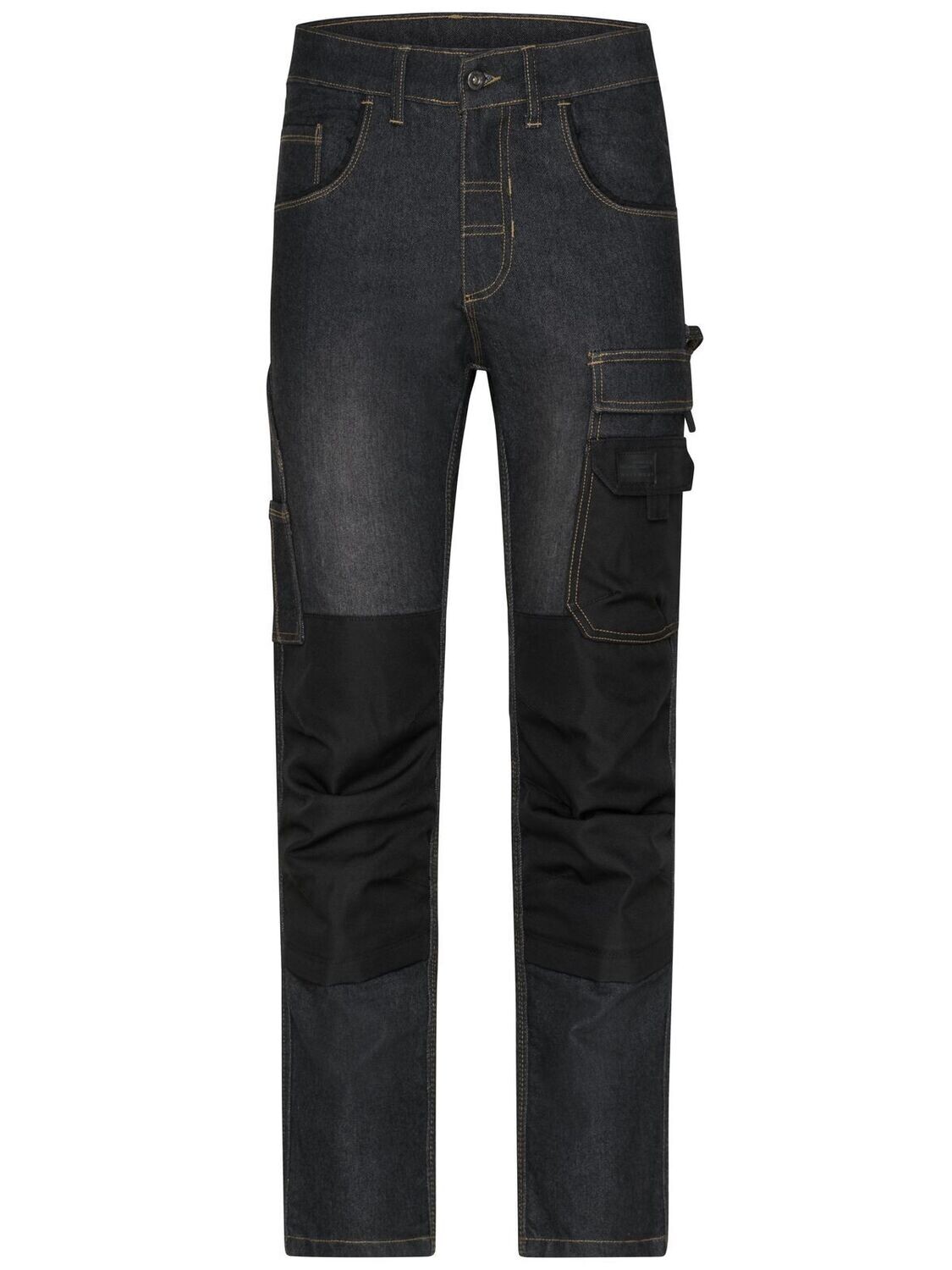 Workwear Jeans, Color: black denim, Size: 42