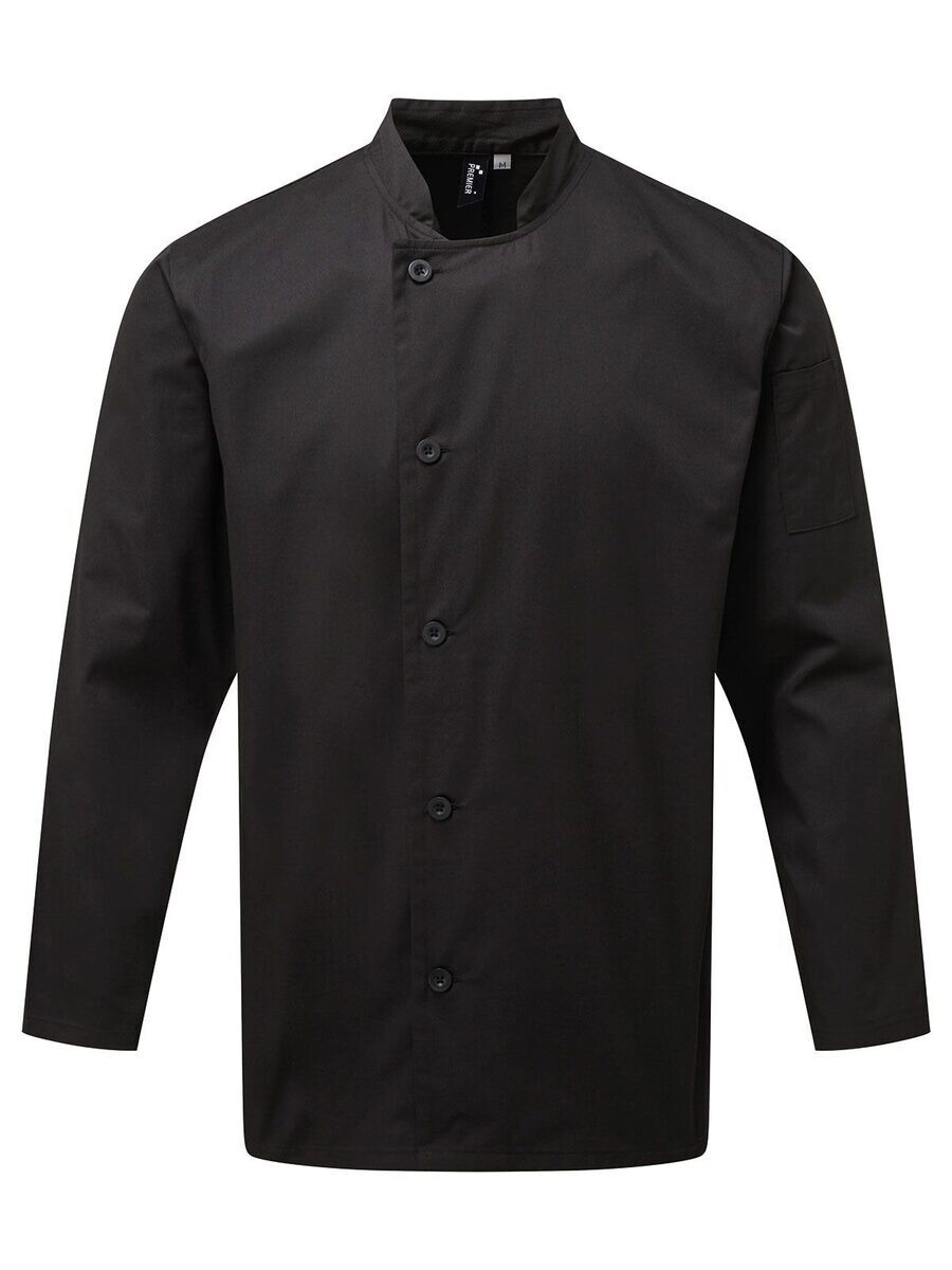 ‘Essential' Long Sleeve Chef's Jacket, Color: black, Size: XS
