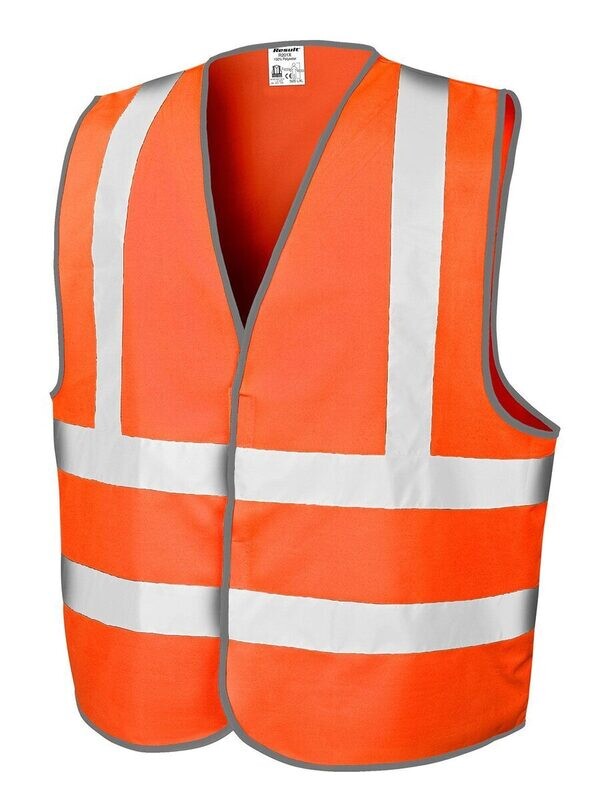 Safety High Viz Vest, Color: orange, Size: S/M