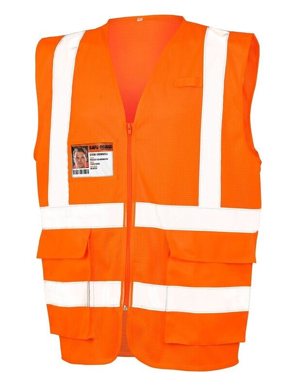 Executive Cool Mesh Safety Vest, Color: Fluo Orange, Size: S