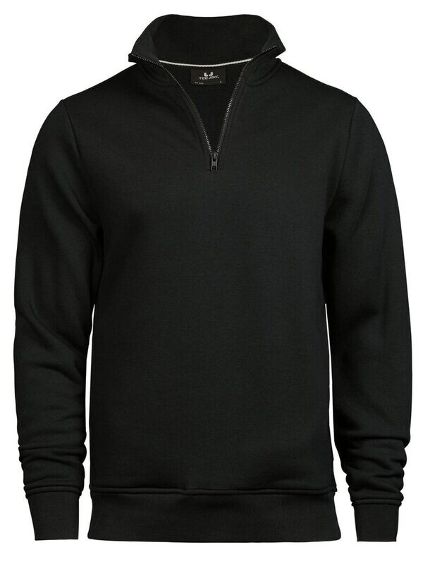 Halfzip Sweatshirt, Color: Black, Size: S