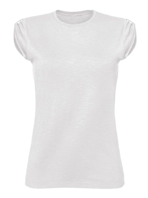 T-shirt Slub Donna, Color: white, Size: XS