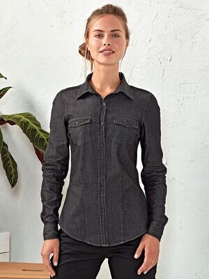 Ladies'’ Jeans Stitch Denim Shirt
