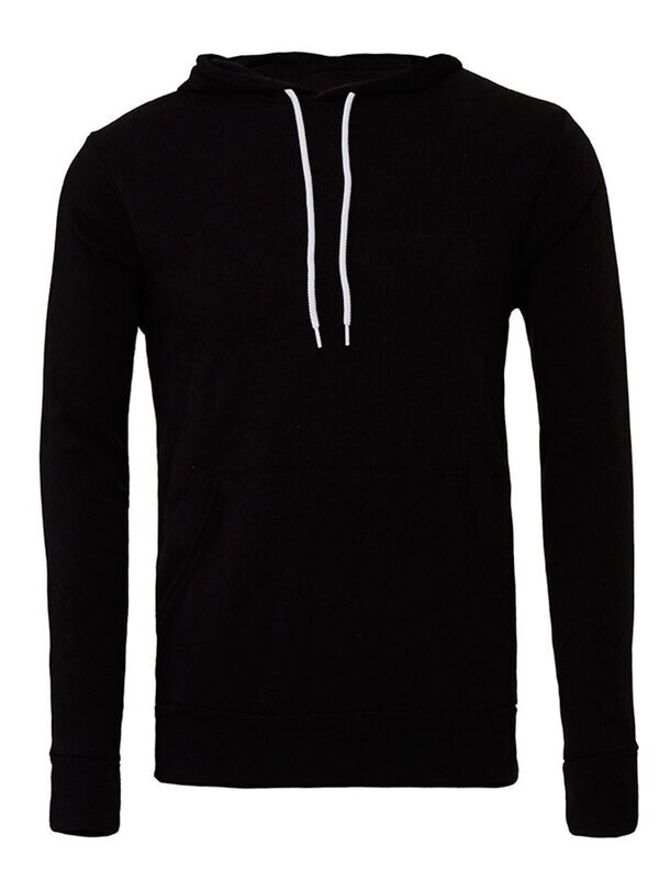 Unisex Sponge Fleece Pullover Hoodie, Color: DTG Black, Size: S