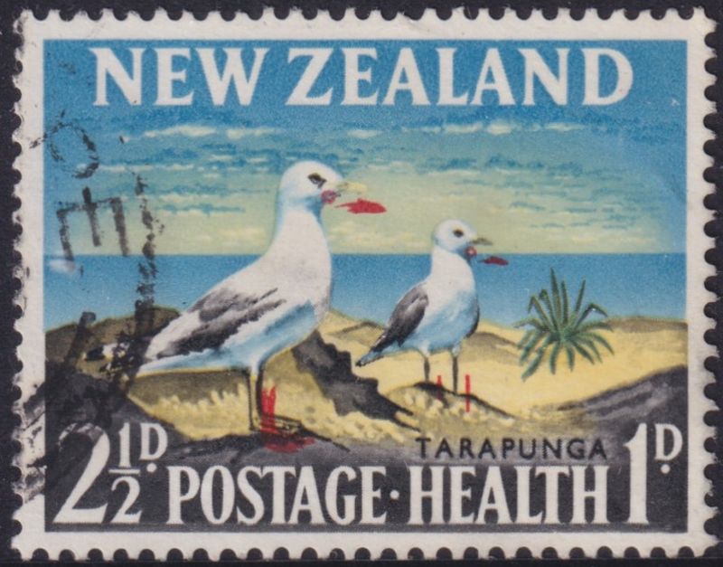 New Zealand 1964 2½d Health with Major Red Shift VFU