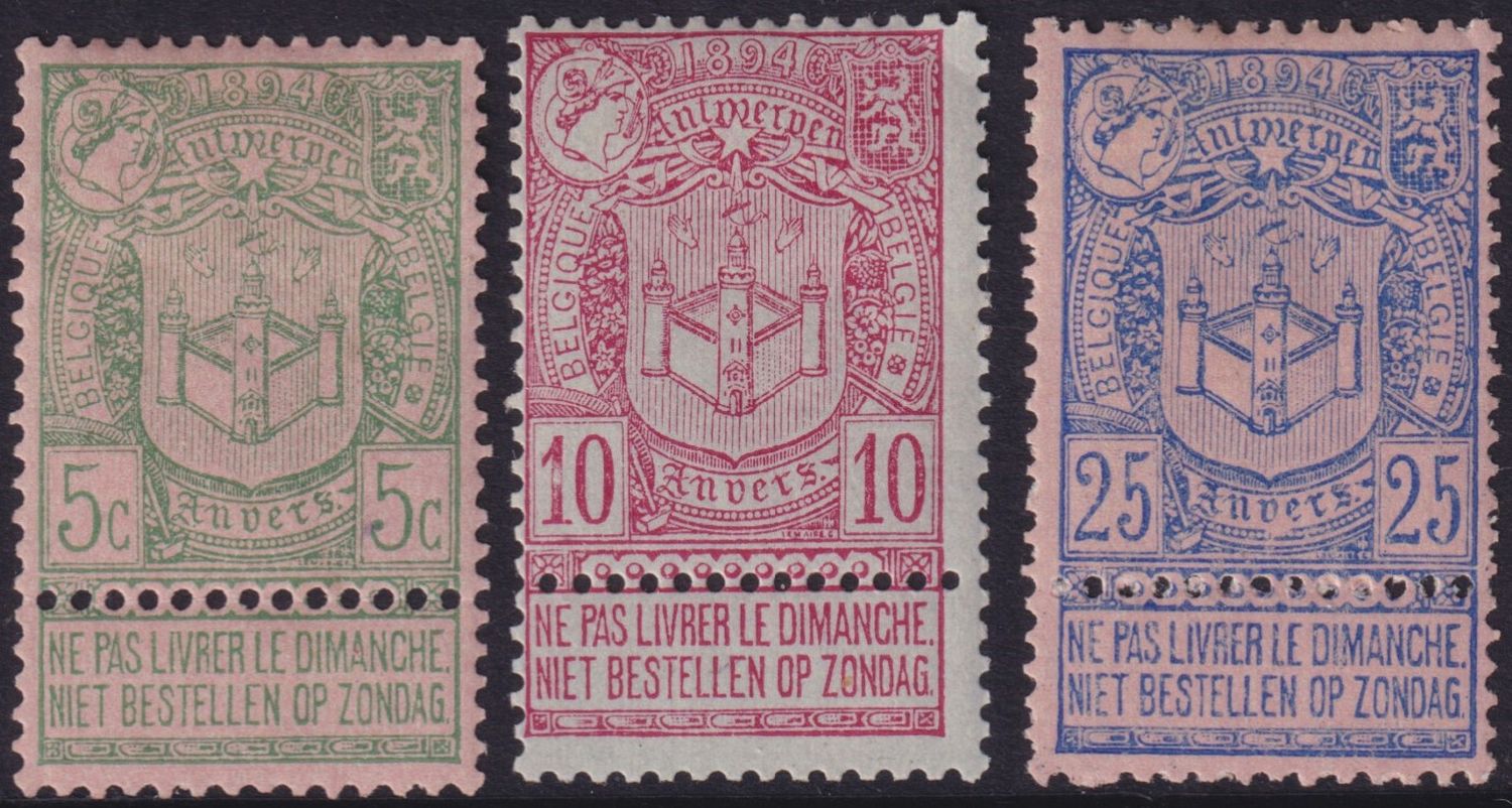 Belgium 1894 SG93-5 MH