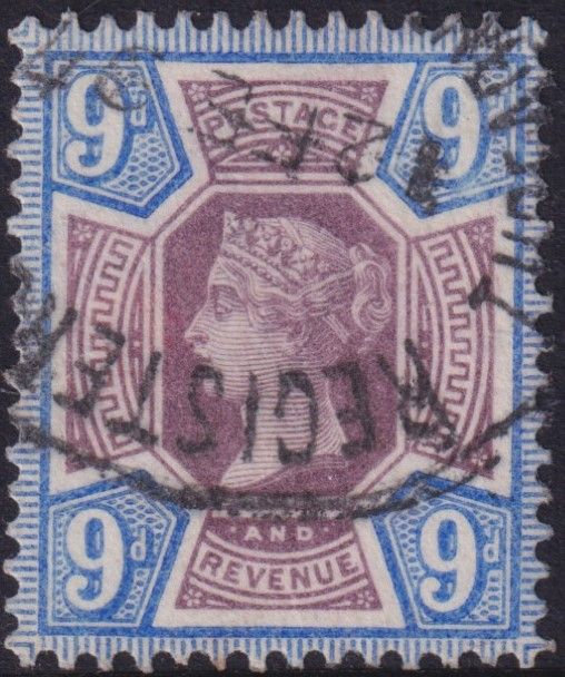 GB 1887 9d Jubilee VFU