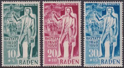 Baden 1949 Rastatt Centenary Set (A)