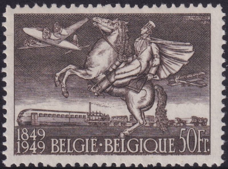 Belgium 1949 50f  Belgian Stamp Centenary