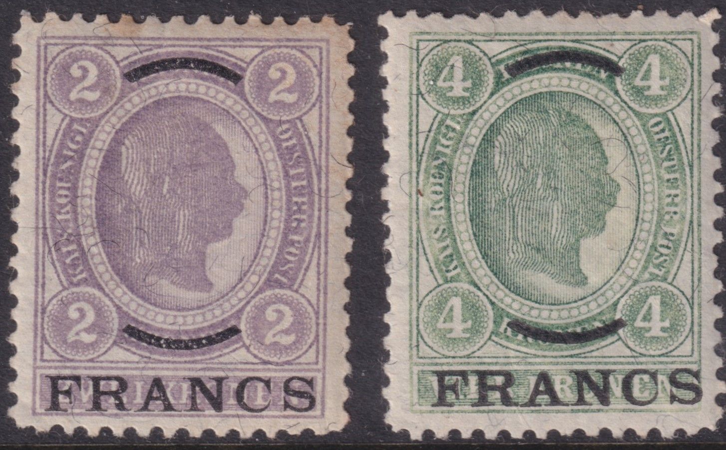 Austrian-Hungarian Posts in Levant 1903 2f and 4f