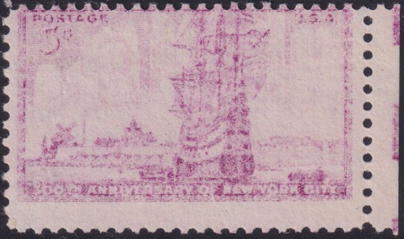USA 1953 3c Tercentenary of New York Dry Print