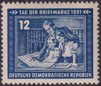 East Germany 1951 12pf Stamp Day