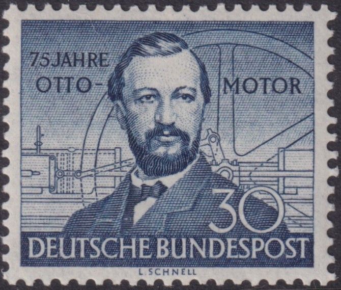 West Germany 1952 30pf Anniversary of Otto Gas Engine