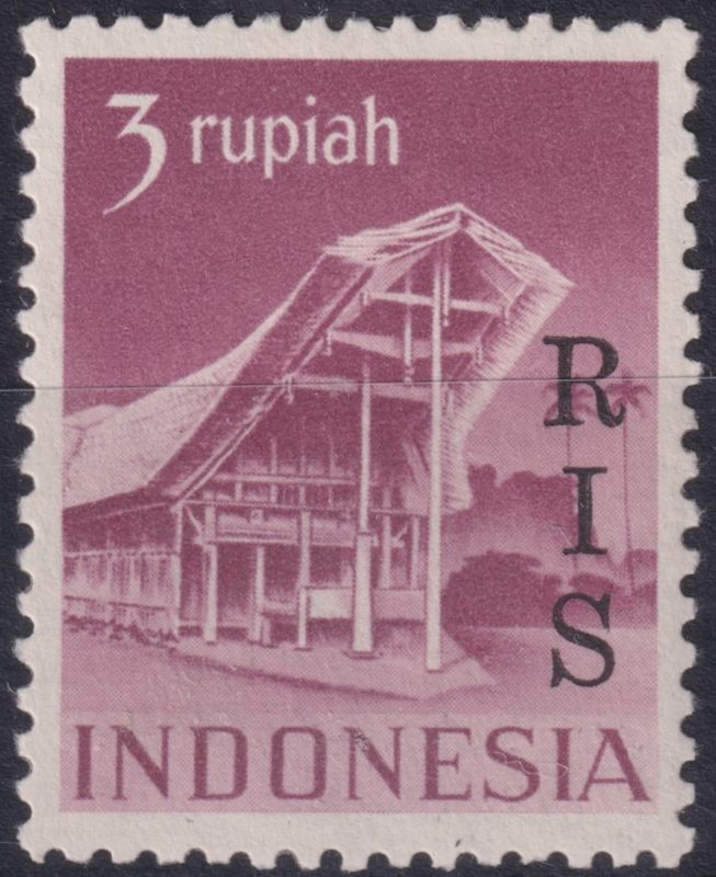 Indonesia (United States of) 1950 3r Overprinted RIS