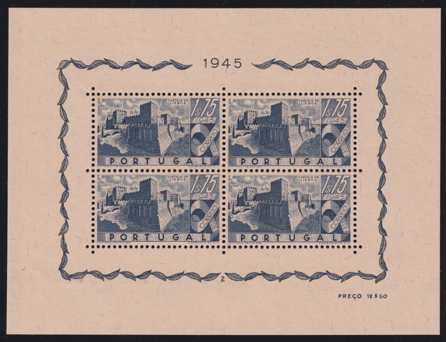 Portugal 1946 Castles Miniature Sheet