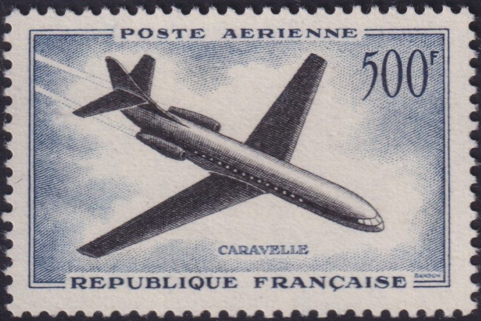 France 1957 50f Caravelle Air Mail