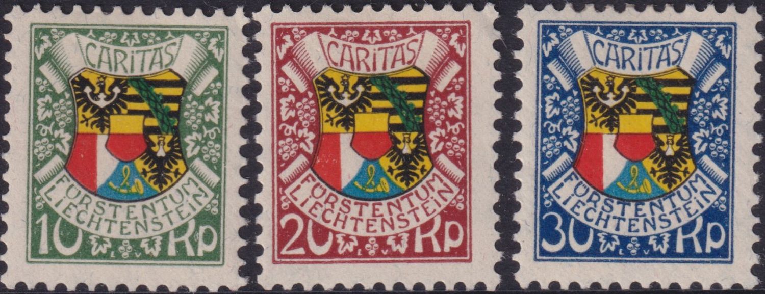 Liechtenstein 1927 Charity 87th Birthday of Prince John II Set