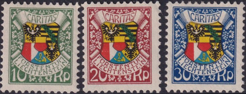 Liechtenstein 1927 Charity 87th Birthday of Prince John II Set