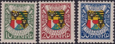 Liechtenstein 1927 Charity 87th Birthday of Prince John II Set