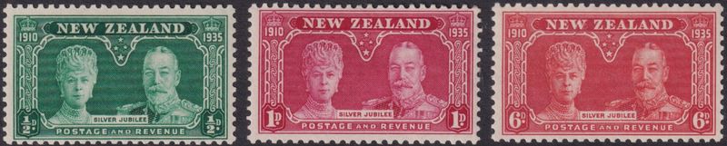 New Zealand 1935 KGV Silver Jubilee Set