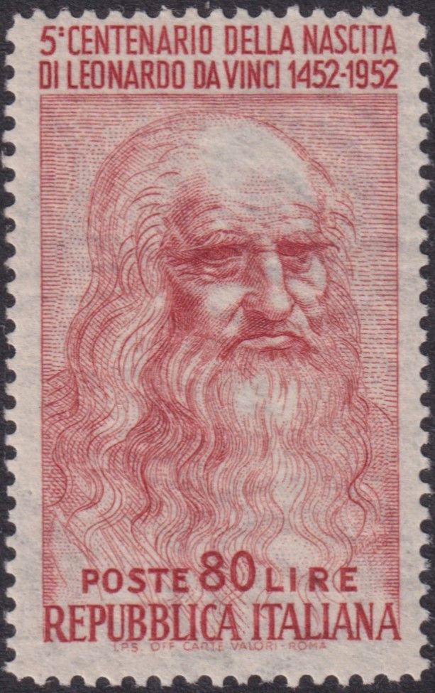 Italy 1952 80l 500th Birth Anniversary of Leonardo da Vinci
