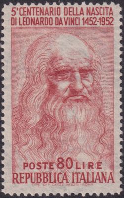 Italy 1952 80l 500th Birth Anniversary of Leonardo da Vinci