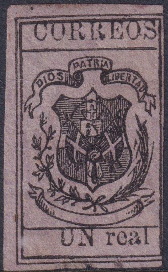 Dominican Republic 1865 1r Black on Lilac