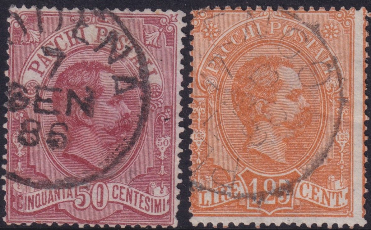 Italy 1884 50c &amp; 1.25l Parcel Post