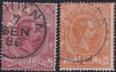 Italy 1884 50c &amp; 1.25l Parcel Post