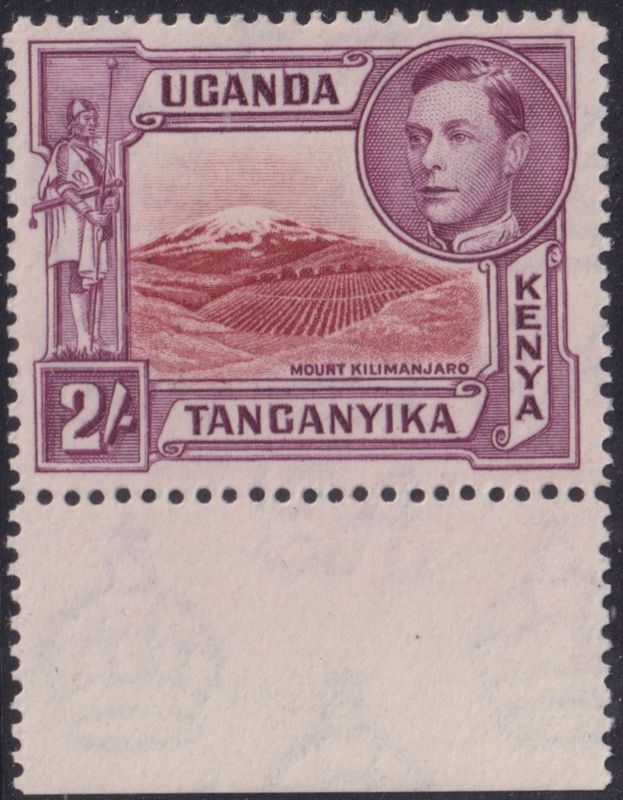 KUT 1941 2/- Mt Kilimanjaro Perf 14